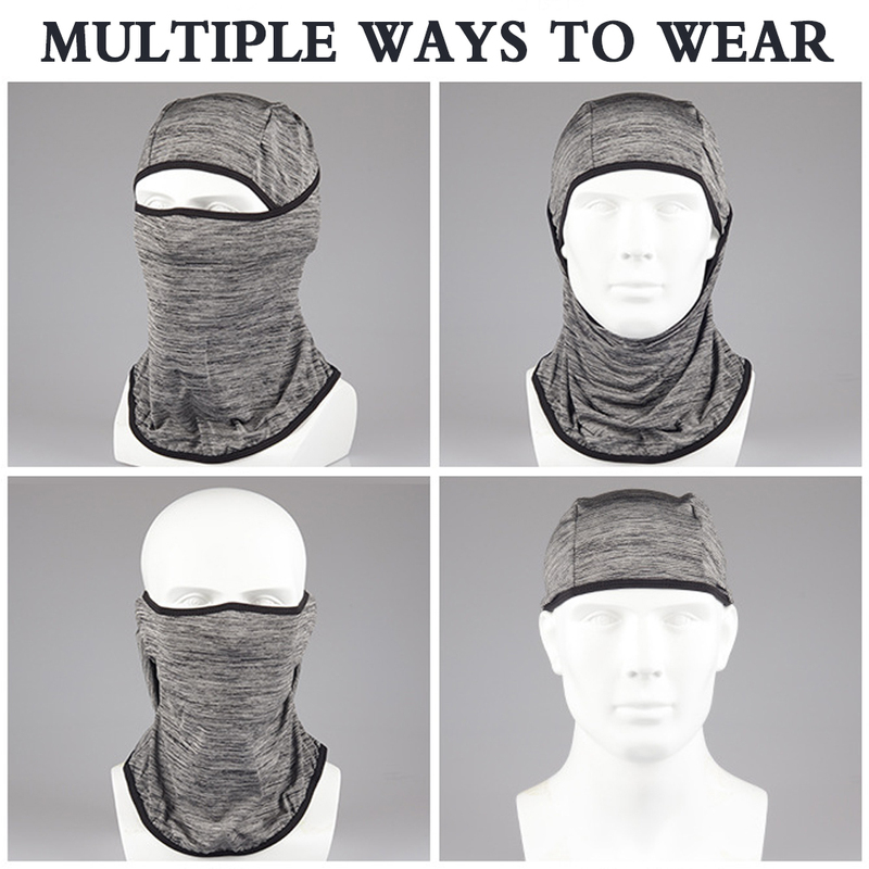 Unisex Elastic Cycling Face Mask Ice Silk Sports Face UV Protection Hood Comfortable Sunscreen Headgears For Outdoor Hiking