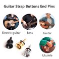 thumbnail image 2 of 9 Pieces Electric Acoustic Guitar Musical Bass Ukulele Strap Buttons End Pin Locks with Mounting Screws String Instrument Locking Pegs, 2 of 7