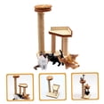 thumbnail image 3 of TEHAUX Mini House Wood Cat Tree Doll House Cat Tree Model Assorted Color 1 Set, 3 of 8
