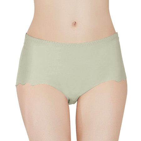 

qipaqil Ladies Ice Silk Comfort Underwear Ice Silk Plus Size Panties Lace High Waist Panties