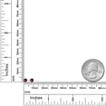 thumbnail image 3 of Gem Stone King 14K White Gold Red Rhodolite Garnet Stud Earrings for Women | 0.24 Cttw | Gemstone Birthstone| Round 3MM, 3 of 5