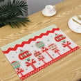 thumbnail image 4 of Seyotauo Christmas Table Runner Placemats 11 x 16 Inch Christmas Placemats with Table Cloth Runner Xmas Dining Mats Santa Deer Snowman Decoration for Winter Holiday Kitchen Dining, 4 of 6