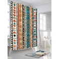 thumbnail image 3 of Bohemian Patterns Shower Curtain, Coloed Seamless Stitching Waterproof Shower Curtain Set with 12 Hooks Lightweight Washable Fabric Shower Curtains for Bathroom 48x72 Inches, 3 of 6