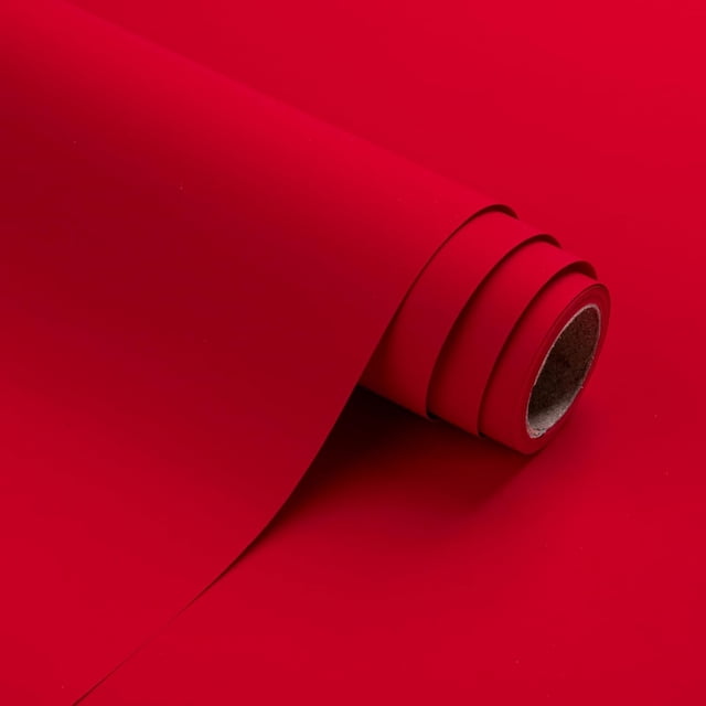 Rollo de Papel de Regalo Kraft Rojo - Papel de Regalo de Color Rojo Sólido Perfecto para Navidad, Cumpleaños, Boda