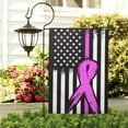 thumbnail image 2 of Breast Cancer Awareness Flag 12.5x18 Inch Vertical Double Sided Burlap Breast Cancer Garden flag for Home Yard Lawn Decoration, 2 of 4