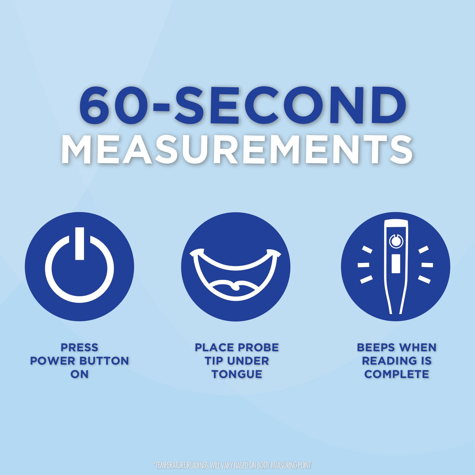 Veridian 60-Second Digital Thermometer | Fever Alert | Clinical Rigid Tip | Case & Probe Covers
