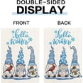 thumbnail image 4 of Hello Winter Snow Gnome Garden Flags for Outside, Cute Gnomes Winter Welcome Yard Flag, Burlap Seasonal Winter Christmas Holiday Flag 12.5x18 Double Sided for Yard Lawn Farmhouse Decor, 4 of 6