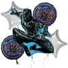 Black Panther Balloon Bouquet (5 Pieces) - Party Supplies Decoration