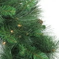 thumbnail image 2 of Northlight 24" Prelit White Valley Pine Artificial Christmas Wreath - Clear Lights, 2 of 3