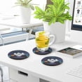 thumbnail image 7 of GZHJMY Ghost Round Coaster, 4 Pcs Heat Resistant Absorbent Drink Coaster for Kitchen Bar Cafe Decor, 7 of 7
