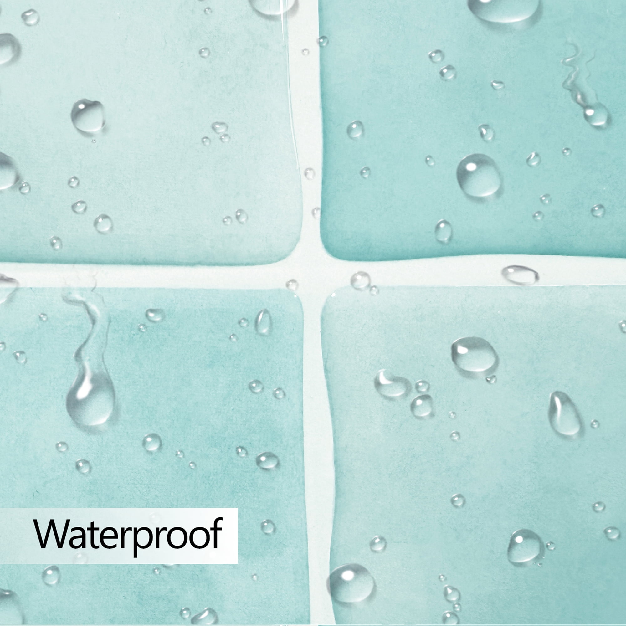 VANCORE Peel and Stick Backsplash Tiles - 10 Pack Square Decorative Wall Decals, Blue , 9”x9”