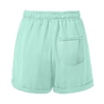 thumbnail image 6 of XEGLSBU Girls Casual High Waist Wide Leg Shorts with Bow Elastic Waistband Comfortable Summer Play Shorts z260612-c-Mint Green Size 16-17 Years, 6 of 7