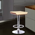 thumbnail image 2 of Armen Living Java Barstool in Chrome finish with Walnut wood and Cream Faux Leather, 2 of 5