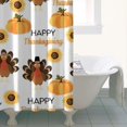 thumbnail image 3 of Happy Thanksgiving Turkey Fall Pumpkin Shower Curtain 36"x72" ,Bathroom Decorative Shower Curtains Set with 12 Hooks,Modern Waterproof Washable Shower Curtain, 3 of 4