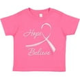 thumbnail image 3 of Inktastic Hope Believe Breast Cancer Ribbon Boys or Girls Toddler T-Shirt, 3 of 5