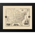 thumbnail image 2 of Tallis 24x20 Black Modern Framed Museum Art Print Titled - United States - Tallis 1851, 2 of 5