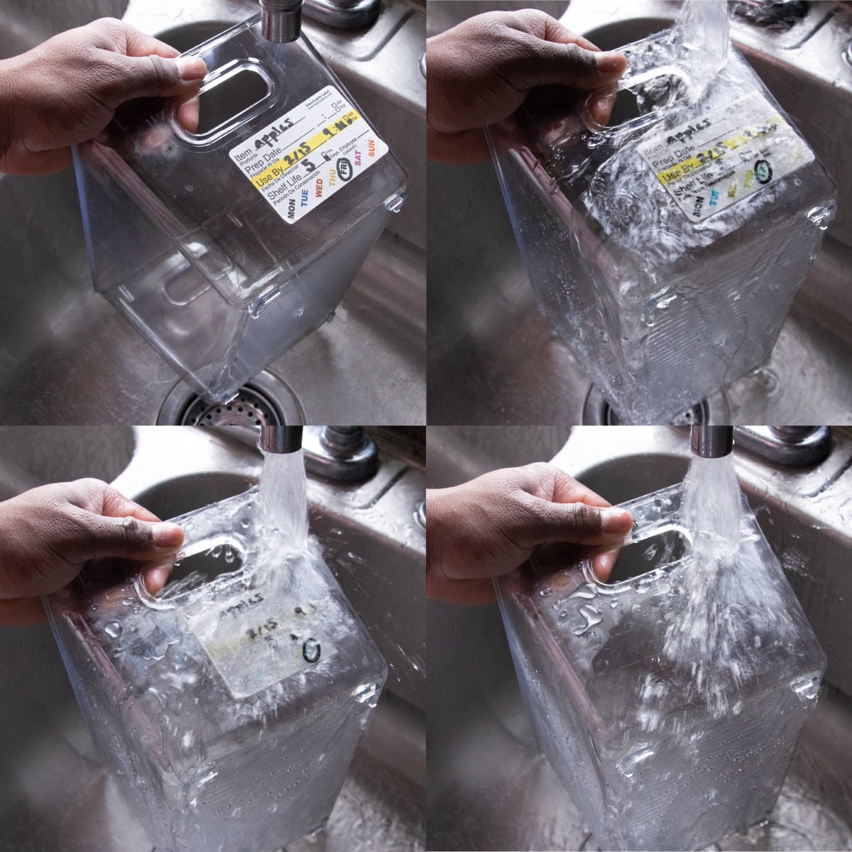 Dissolvable Food Life Rotation Prep Use by Stickers with Spanish Wording, 2 x 3 Inches Wide, 500 Labels on a Roll