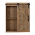thumbnail image 6 of Kate and Laurel Cates Wood Decorative Wall Storage Cabinet with Sliding Barn Door, Rustic Brown, 6 of 9