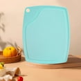 thumbnail image 3 of High-Density Plastic Cutting Board - Easy to Clean & Store,Non-Slip Chopping Board for Kitchen - BPA-Free Small Cutting Board and Dishwasher Safe Design for Chopping, Slicing, Prep(Blue,7.7x6.1"), 3 of 8