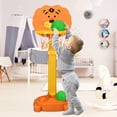 thumbnail image 2 of Costway Adjustable Kids 3-in-1 Sports Activity Center Tiger Basketball Hoop Set W/Balls, 2 of 10