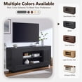 thumbnail image 7 of KeyWhat TV Stand for TVs Up to 80", Modern Entertainment Center with Storage Cabinet & Open Shelves, Cable Management for Living Room, Black Oak, 7 of 7