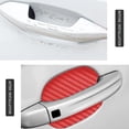 thumbnail image 5 of 4PCS Car Door Handle Sticker, Carbon Fiber Anti-Scratches Car Door Cup Protector, Non-Marking Auto Door Handle Protective Film, Universal for Most Car Handles,Red，90mm-100mm, 5 of 5