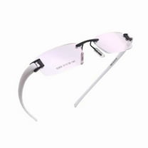RSINC Rimless frame/eyeglass/Spectacle, Optical, Prescription, For Men And Women, Modern, Unisex, Business, Collage, Fashion, School, Ladies, Sports Black - White 5069-51-18-140 TAG A2