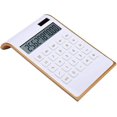 thumbnail image 1 of Calculadora de escritorio de 10 dígitos, alimentada por batería o energía solar, pantalla LCD inclinable, 1 of 4