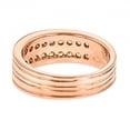 thumbnail image 2 of 14K Mens Wedding Ring Round Natural 1.5 Ctw Diamonds For Him (Rose Gold Size 8), 2 of 3