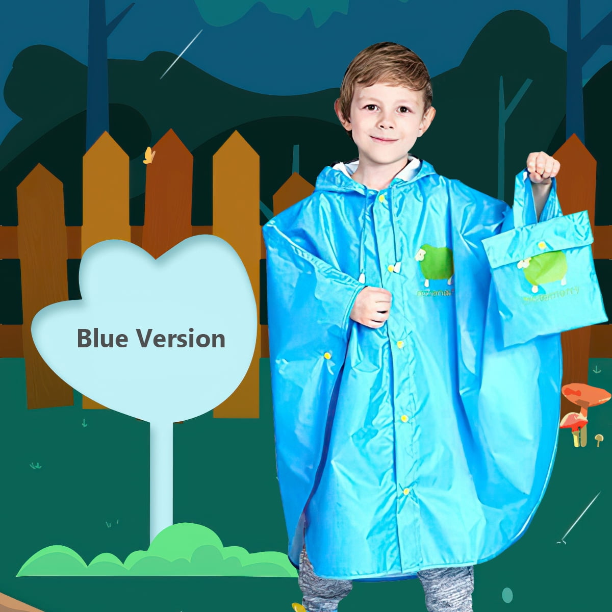 Private Jungle Kids Cartoon Raincoat Children's Schoolbag Waterproof Rain Jacket Coat Boys and Girls Raincoat Poncho Cape,Blue XXL Private Jungle Kids Cartoon Raincoat Children's Schoolbag Waterproof Rain Jacket Coat Boys and Girls Raincoat Poncho Cape,Blue XXL