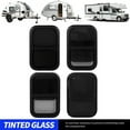 thumbnail image 3 of RV Sliding Window Black Aluminum Alloy Vertical Glass With Movable  Net For Trailer, 3 of 7