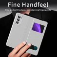 thumbnail image 4 of MonsDirect for 7.6 inch Samsung Galaxy Z Fold 2 5G 2020 Case, Nappa Leather with Flip Folding Magnetic Face Cover, Window Design with Hidden Kickstand Full Protective for Galaxy Z Fold 2, White, 4 of 7