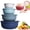 blue-1pc, variant on 4 Piece Colorful Mixing Bowl Set with Lids, Deep Plastic Prep Container Bowls for Food Storage and Serving, Nesting Kitchen Bowl Set for Meal Prep, Baking and Leftovers