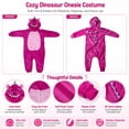 thumbnail image 7 of LIIPEE Kids Halloween Costumes Boys Girls Unisex Fall Winter Cozy Onesies Sleepwear Dinosaur Dress Up Clothes,110, 7 of 7