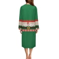 thumbnail image 2 of Yuyamidu Santa Claus Zipper Up Robes Long Sleeve Robe for Women Christmas Bathrobe Female Mid-Calf Length Nightgown Sleepwear Green Crewneck Pjs Dress Size 2XL, 2 of 7