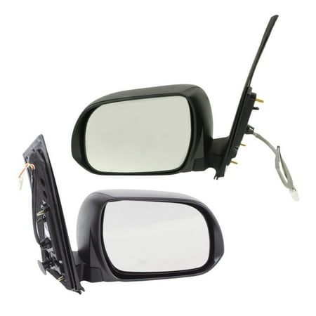 KarParts360 For Toyota Sienna 2011 2012 2013 2014 Door Mirror Driver And Passenger Side | Pair | Non-Heated | Power Glass | Textured Black Cover | Manual Folding | Base/L Model | TO1320268 TO1321268