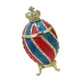 thumbnail image 2 of BELOVING Easter Egg Trinket Box s Holder Container Case Enamel Hinged Jewelry Box Red Blue, 2 of 10