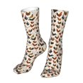 thumbnail image 6 of Xecao Funny Chicken Print Fashion No Heel Casual Crew Socks Cushioned Breathable for Men Women - Moisture wicking,Not easy to fade Suitable for daily, 6 of 7