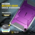 thumbnail image 5 of Fintie Shockproof Case for Samsung Galaxy Tab A7 Lite 8.7 inch 2021 Model (SM-T220/T225/T227), Tuatara Rugged Unibody Hybrid Full Protective Bumper Kickstand Cover w/Built-in Screen Protector, Purple, 5 of 9