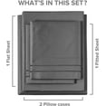thumbnail image 3 of CGK Linens 4-Piece Ultra Soft & Comfy Hotel Luxury Sheet Set - Queen Size Cooling Bed Sheet Fits 8"-16" Mattresses, Charcoal, 3 of 7