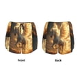 thumbnail image 5 of Lsque Golden Winged White Horse Printed Women's Running Shorts with Liner Pockets,Elastic Quick Dry Workout Athletic Gym Yoga Shorts,Womens High Waist Shorts-, 5 of 9