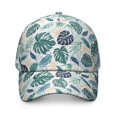 thumbnail image 2 of Monstera Dad Hat, Adjustable Baseball Cap with UV Protection, Colorful Boho Hawaiian Print and Vibrant Floral Design Performance Hat for Men Women Casual Wear, 2 of 7