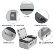 Alpicool C15 Portable Refrigerator 16 Quart(15 Liter) Vehicle, Car, Truck, RV, Boat, Mini fridge freezer for Driving, Travel, Fishing, Outdoor and Home use -12/24V DC and 110-240 AC