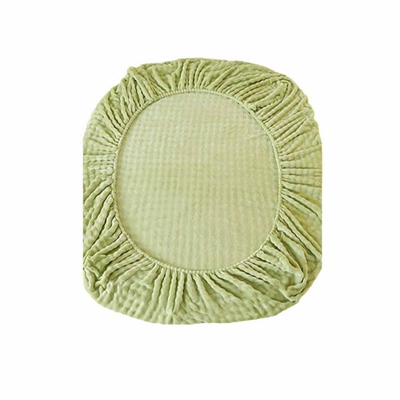 Hiroekza Queen Size Fitted Sheet, Bed Sheet- Winter Velvet Flannel, Thickened, Double-Sided Edging, 360° Wrap Design for Ultimate Warmth & Comfort Green