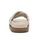 thumbnail image 3 of Sandalia DREAM PAIRS con Tiras Cruzadas, Punta Abierta, Plana, Beige y Blanca, Talla 9, 3 of 5