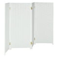 thumbnail image 4 of Red Lantern 3 ft. Short Woven Fiber Folding Screen - White - 4 Panel, 4 of 7