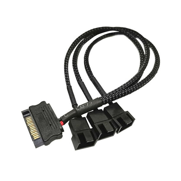 PC Fan Splitter Power Cable SATA to 4Pin Cooler Cooling Fan Extension