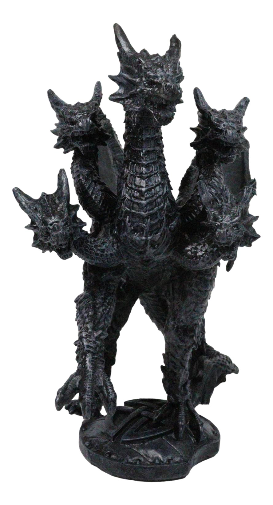 Legends Of Hercules Fantasy Five Headed Dragon Hydra Faux Stone Figurine 8"H