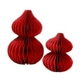 thumbnail image 5 of Tachiuwa 2 Pieces Lunar New Year Honeycomb Centerpieces Desktop Ornaments Gourd 2025 Chinese New Year Table Decorations for Restaurant Red, 5 of 10