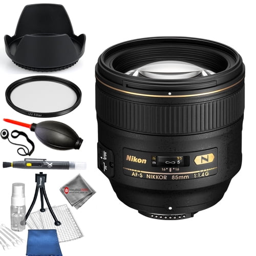 Nikon AF-S NIKKOR 85mm f/1.4G Lens #2195 - USA Model Starter Bundle